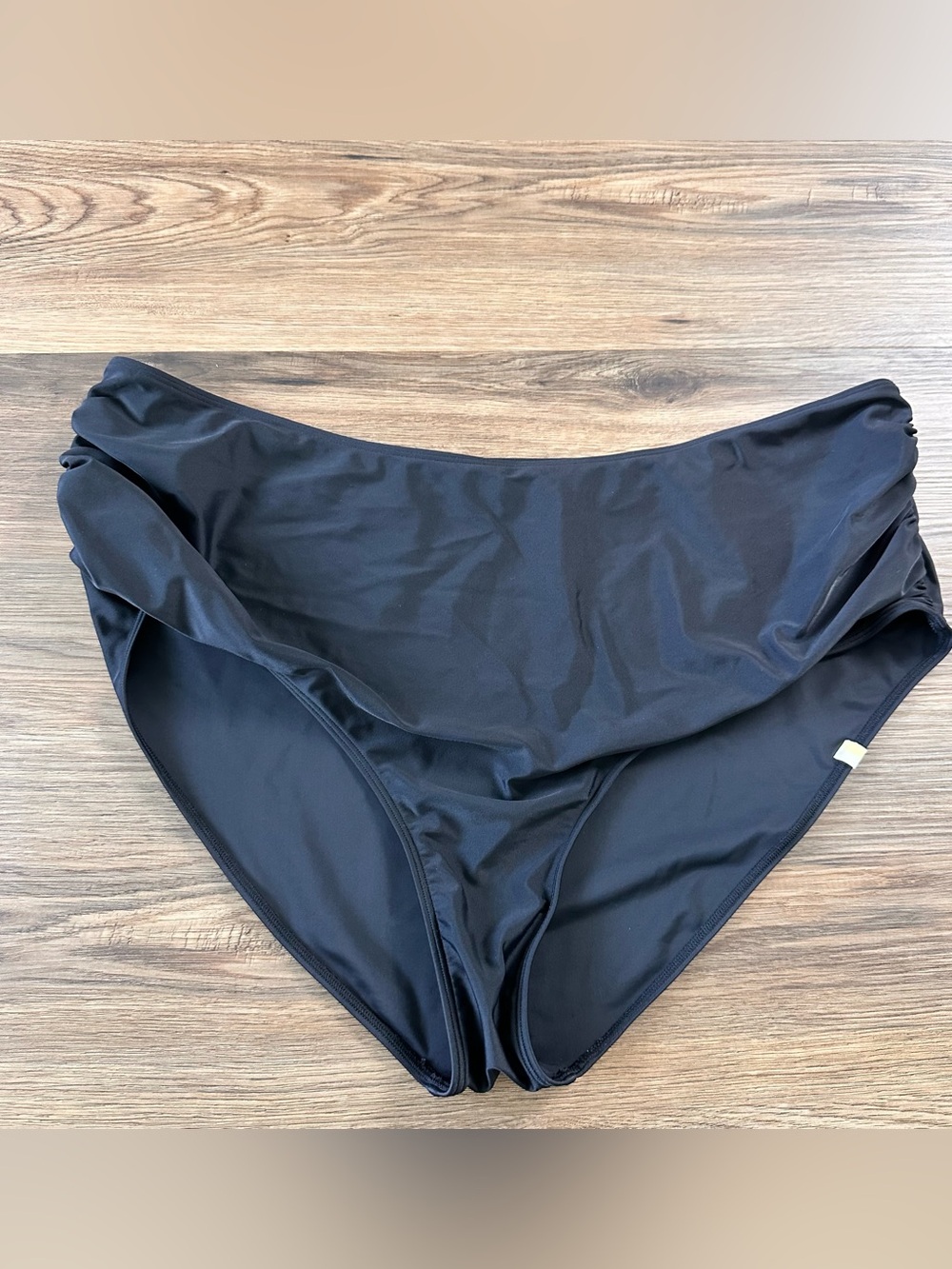 Summersalt Ruched High Leg High Rise Bikini Swim Bottom Womens Plus 22 Black